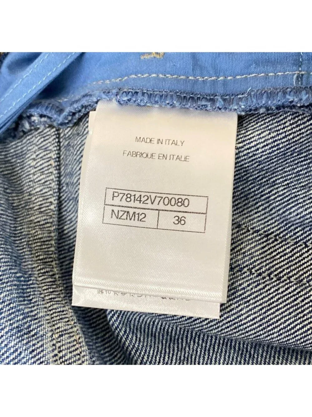 Chanel Jeans 36 S Blue Embroidery Denim Heart Coco Cotton